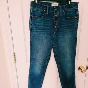 Madewell 10" High Rise Skinny Jeans (Frayed Hem)